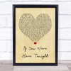 Alexander O'Neal If You Were Here Tonight Vintage Heart Song Lyric Quote Print