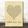 Alter Bridge Watch Over You Vintage Heart Song Lyric Quote Print