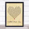 Alter Bridge Watch Over You Vintage Heart Song Lyric Quote Print