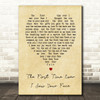The First Time Ever I Saw Your Face Roberta Flack Vintage Heart Song Lyric Print