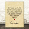 Ben Folds Gracie Vintage Heart Song Lyric Quote Print