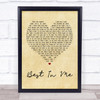 Blue Best In Me Vintage Heart Song Lyric Quote Print