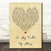 Coldplay A Sky Full Of Stars Vintage Heart Song Lyric Quote Print
