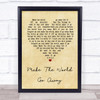Duffy Make The World Go Away Vintage Heart Song Lyric Quote Print