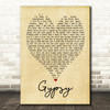 Gypsy Fleetwood Mac Vintage Heart Quote Song Lyric Print