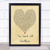Too Good At Goodbyes Sam Smith Vintage Heart Song Lyric Quote Print