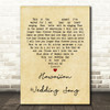 Elvis Presley Hawaiian Wedding Song Vintage Heart Song Lyric Quote Print
