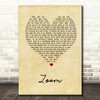 Fat Larry's Band Zoom Vintage Heart Song Lyric Quote Print