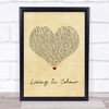 Frightened Rabbit Living In Colour Vintage Heart Song Lyric Quote Print