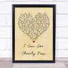 Johnny Nash I Can See Clearly Now Vintage Heart Song Lyric Quote Print