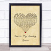 Kristin Chenoweth You're My Saving Grace Vintage Heart Song Lyric Quote Print