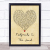 Leona Lewis Footprints In The Sand Vintage Heart Song Lyric Quote Print
