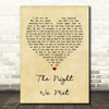 Lord Huron The Night We Met Vintage Heart Song Lyric Quote Print