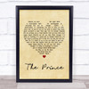 Madness The Prince Vintage Heart Song Lyric Quote Print