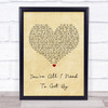 Marvin Gaye You're All I Need To Get By Vintage Heart Song Lyric Quote Print