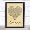Nelly & Kelly Rowland Dilemma Vintage Heart Song Lyric Quote Print