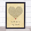 Phil Collins You'll Be In My Heart Vintage Heart Song Lyric Quote Print