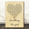 Pulp Something Changed Vintage Heart Song Lyric Quote Print