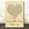 Queen Crazy Little Thing Called Love Vintage Heart Song Lyric Quote Print
