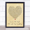 You're The First The Last My Everything Barry White Heart Song Lyric Print