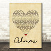 Randy Crawford Almaz Vintage Heart Song Lyric Quote Print