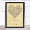 RZA feat. Xavier Naidoo I've Never Seen Vintage Heart Song Lyric Quote Print