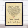 Stardust Music Sounds Better with You Vintage Heart Song Lyric Quote Print