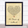 The Corries The Flower Of Scotland Vintage Heart Song Lyric Quote Print