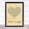 The Greatest Showman Never Enough Vintage Heart Song Lyric Quote Print
