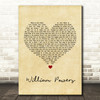 The Maccabees William Powers Vintage Heart Song Lyric Quote Print