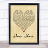 The National Slow Show Vintage Heart Song Lyric Quote Print
