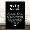 Millie Small My Boy Lollipop Black Heart Song Lyric Print