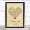The Pogues A Rainy Night In Soho Vintage Heart Song Lyric Quote Print