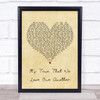 The White Stripes It's True That We Love One Another Vintage Heart Lyric Print