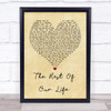 Tim McGraw & Faith Hill The Rest of Our Life Vintage Heart Song Lyric Print