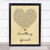 Usher Something Special Vintage Heart Song Lyric Quote Print