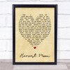 Harvest Moon Neil Young Vintage Heart Quote Song Lyric Print