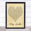 Hey Jude The Beatles Vintage Heart Quote Song Lyric Print
