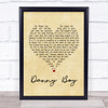 Celtic Woman Danny Boy Vintage Heart Quote Song Lyric Print