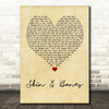 Eli Young Band Skin & Bones Vintage Heart Quote Song Lyric Print