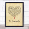 Elvis Presley It's Impossible Vintage Heart Quote Song Lyric Print