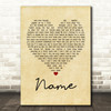 Goo Goo Dolls Name Vintage Heart Quote Song Lyric Print