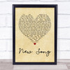 Howard Jones New Song Vintage Heart Quote Song Lyric Print