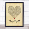 Jessie J Flashlight Vintage Heart Quote Song Lyric Print