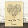 Stereophonics Song For The Summer Vintage Heart Quote Song Lyric Print