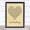 Take That Everlasting Vintage Heart Quote Song Lyric Print