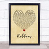 The 1975 Robbers Vintage Heart Quote Song Lyric Print