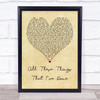 The Killers All These Things That I've Done Vintage Heart Quote Song Lyric Print