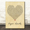The Vamps Paper Hearts Vintage Heart Quote Song Lyric Print