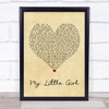 Tim McGraw My Little Girl Vintage Heart Quote Song Lyric Print